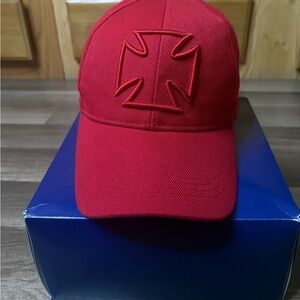 Red Dacho Sports Wear Baseball Cap Adjustable Solid Pattern Casual Men One Size